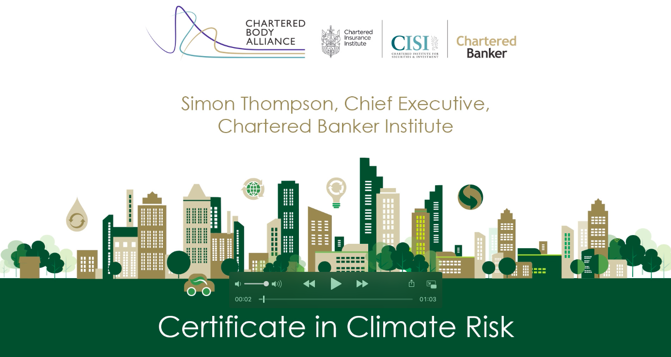 Simon Thompson - Certificate in Climate Risk launch